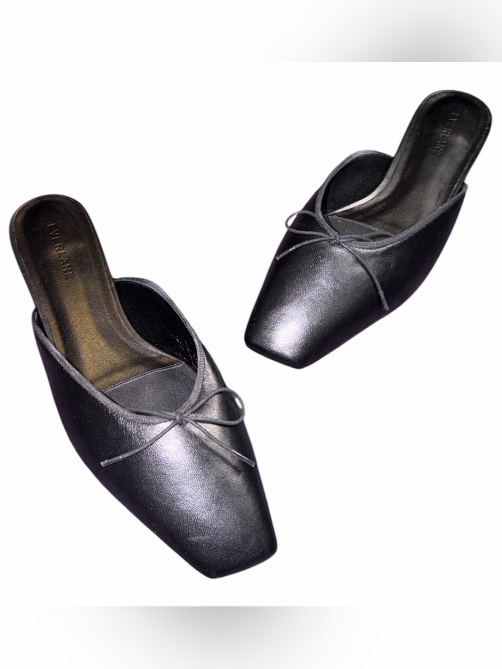 (NIB) Everlane Black Leather Flats, Size 9.5